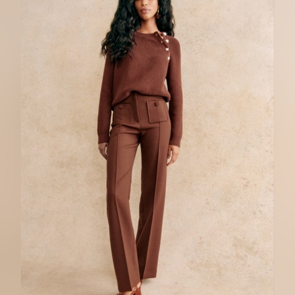 NWOT Sezane Gary Jumper in caramel, Size Small - Picture 2 of 6